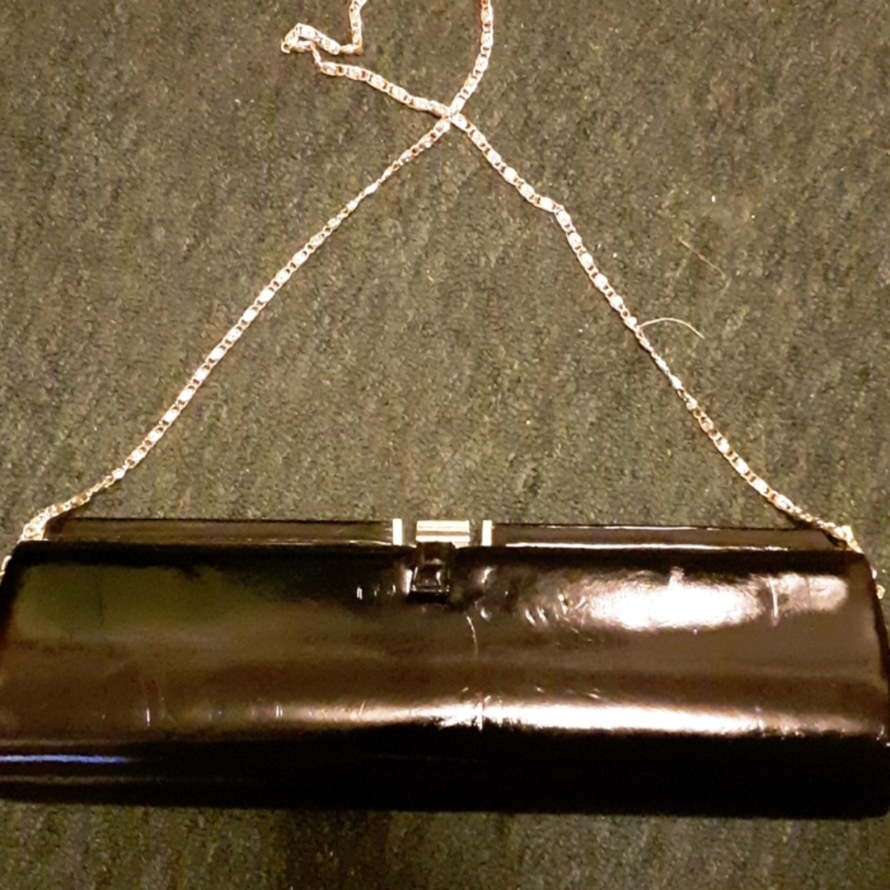 Ladies patent leather clutch